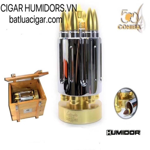 Humidor Cigar kiểu thùng đạn quân sự