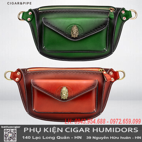 Túi Đeo Vai Đựng Cigar Lubinski YJA-11007 – Da Bò Cao Cấp, Tiện Lợi Mang Theo