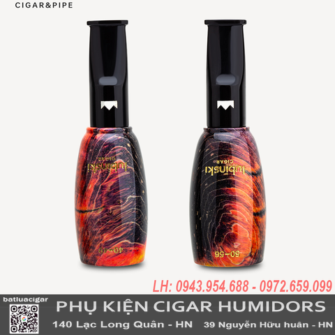 Tẩu Bắt Tóp Cigar Lubinski YJA-13045 Vân Đá Cẩm Thạch | Gỗ Nu Cao Cấp | Lọc 8mm