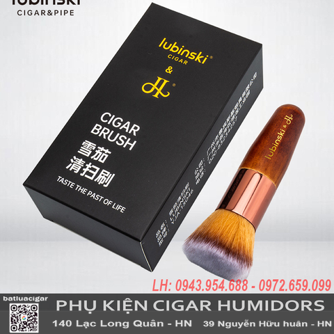 Bàn Chải Vệ Sinh Cigar Lubinski YJA-13046 – Gỗ & Nhôm Cao Cấp, Nhỏ Gọn Tiện Dụng