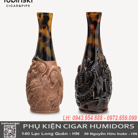 Tẩu Bắt Tóp Cigar Lubinski YJA-13048 Chính Hãng – Khảm Rồng Gỗ Thạc Lam, Full Size 42–56