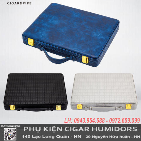 Hộp Đựng Cigar Di Động Lubinski YJA-50027 – Da Cao Cấp, Lót Gỗ Tuyết Tùng
