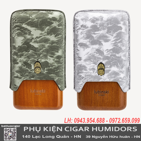 Bao Da Du Lịch 3 Điếu Lubinski YJA-50030 Chính Hãng – Da Microfiber Cao Cấp, Lót Gỗ Tuyết Tùng, Thiết Kế Hiện Đại
