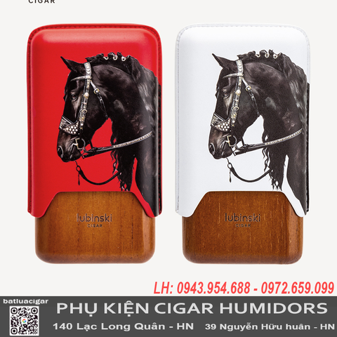 Bao Da Du Lịch 3 Điếu Lubinski YJA-50032 Chính Hãng – Da Bò Cao Cấp, Lót Gỗ Tuyết Tùng, Nhỏ Gọn Sang Trọng