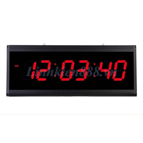 Đồng hồ LED hiện giờ kích thước 48x19x3cm màu đỏ