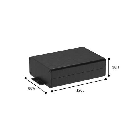 Hộp nhôm 120x88x38mm có tai bắt