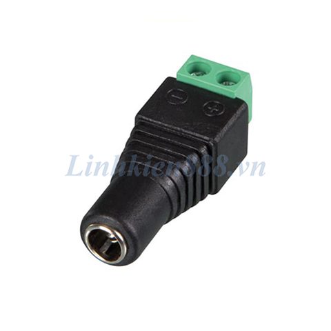 Jack chuyển đầu cắm nguồn DC 5.5x2.1 cái sang 2 dây đầu terminal