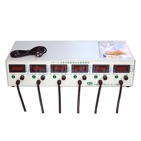 Thiết bị kiểm tra pin và ắc quy đa năng điện áp 0.5V đến 18V, dòng điện từ 0.3A đến 12.5A gồm 6 đường đồng thời