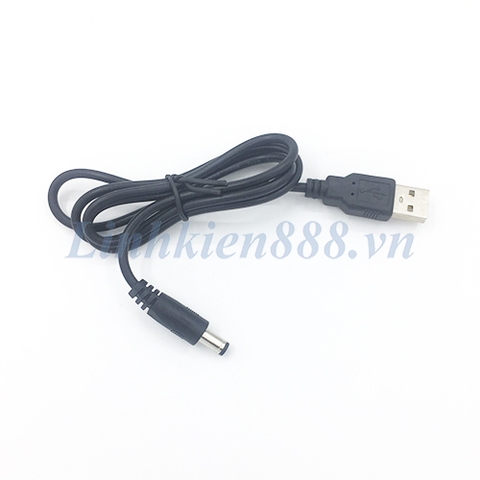 Cáp chuyển nguồn cổng USB 5V DC sang 5V DC chân 5.5x2.1