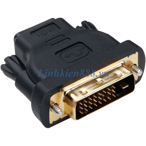 Đầu chuyển HDMI cái sang DVI đực 24+1 chân mạ vàng chống nhiễu