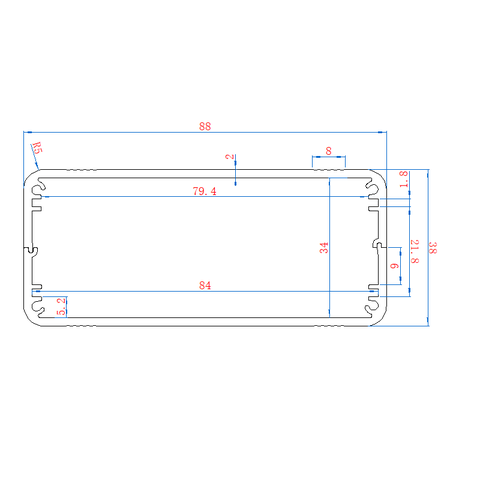 Hộp nhôm 120x88x38mm màu bạc