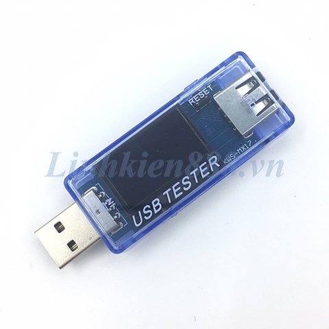 Đồng hồ đo dòng điện, điện áp, công suất qua cổng USB đầu vào DC 4-30V, 0-5A