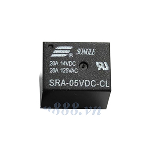 Relay hàn mạch SRA-05V loại 5 chân 1 cặp tiếp điểm điện áp 5V 20A