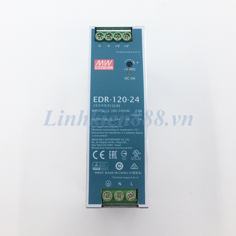 Bộ nguồn Meanwell EDR-120-24 (120W 24V 5A)