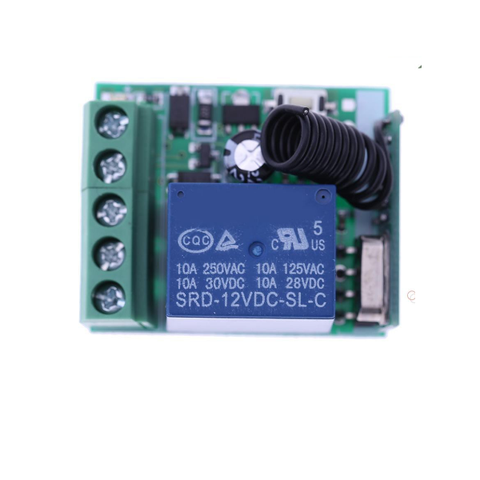 Mạch thu học lệnh 433Mhz 1 kênh điện áp DC 12V