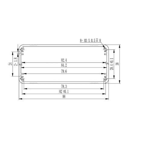 Hộp nhôm 120x88x38mm có tai bắt