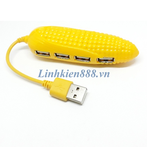 Hub chia USB 2.0 1 cổng ra 4 cổng hình bắp ngô