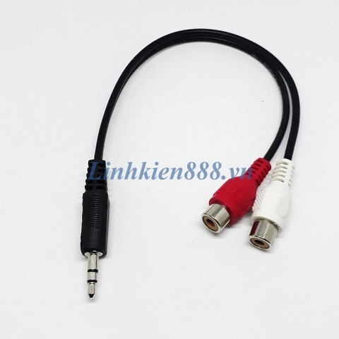 Cáp chuyển Audio 3.5 đực sang 2 RCA cái