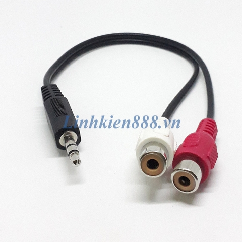 Cáp chuyển đầu AV 3.5 Stereo sang 2RCA