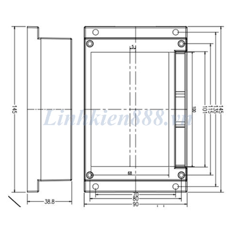 Hộp nhựa chống nước IP67 nắp kín 300x200x170