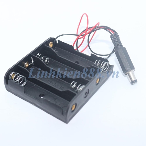 Đế 4 Pin 18650 Có Jack DC