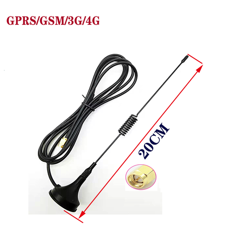 Anten GPRS GSM 3G 4G 9dbi đầu SMA Đực Dài 20cm