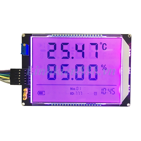 Module LCD segment cho thiết bị nhiệt độ, độ ẩm