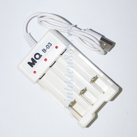 Bộ sạc 3 pin AA/AAA 1.2V nguồn cấp DC 5V giắc cắm USB