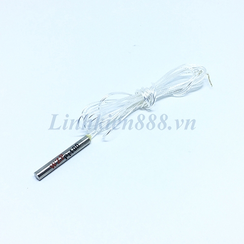 Cảm biến nhiệt độ WZP-PT100 dây chịu nhiệt dài 1m đầu bọc bằng thép không gỉ