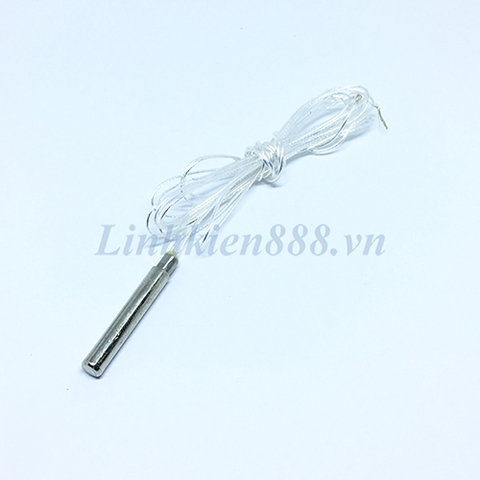 Cảm biến nhiệt độ WZP-PT100 dây chịu nhiệt dài 1m đầu bọc bằng thép không gỉ