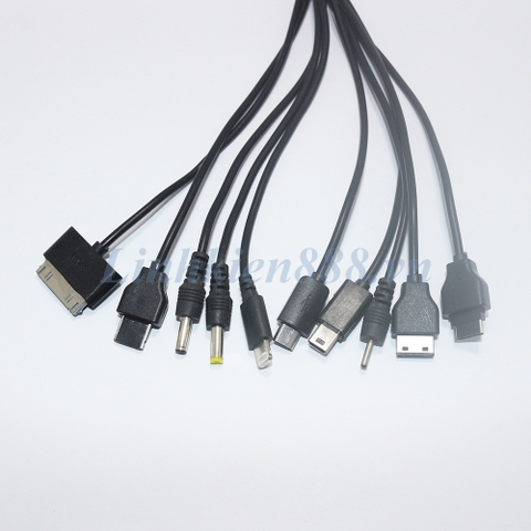 Đầu chuyển USB sang 10 loại đầu cho điện thoại