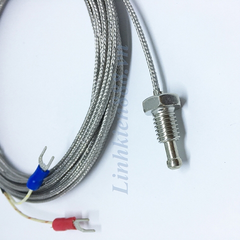 Cảm biến nhiệt độ kiểu E đầu dò 1cm M8 cáp 5m