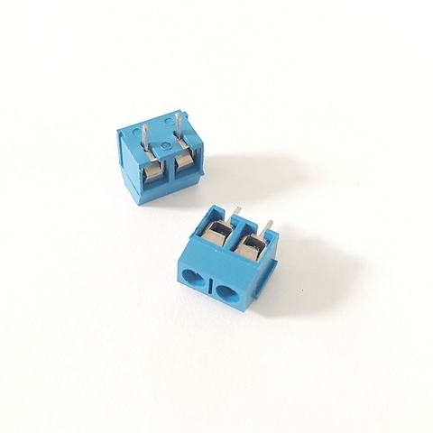 Domino 2 chân 2P 5.08mm xanh dương