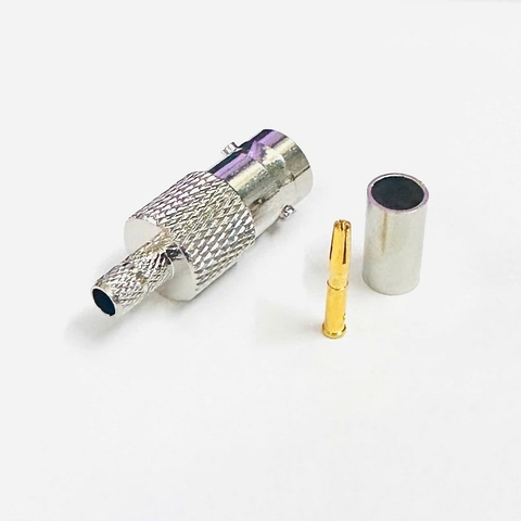 Đầu BNC female hàn cáp RG58, RG400 BNC-K-3