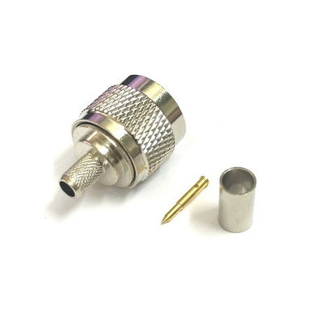 Đầu N male hàn cáp LMR240 RG59 N-J-4