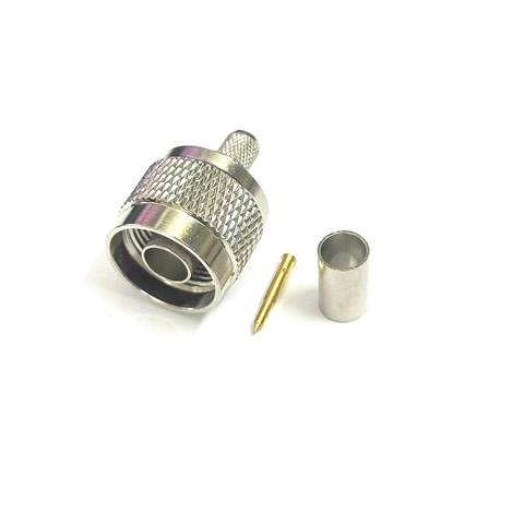 Đầu N male hàn cáp LMR240 RG59 N-J-4