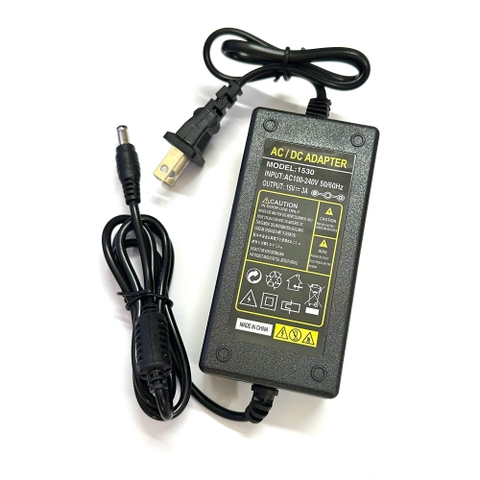 Nguồn adapter 15V 3A Chân 5.5x2.1mm