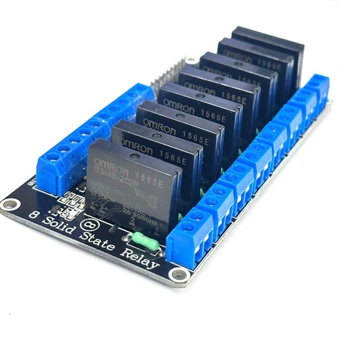 Module Relay 8 kênh 12V bán dẫn SSR kích mức thấp