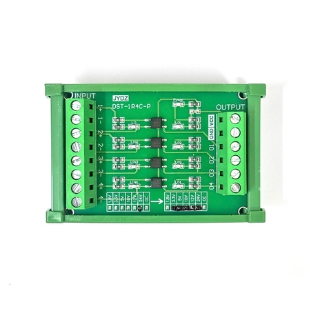 Module chuyển đổi mức tín hiệu 24V sang 5V có giá cài thanh DIN