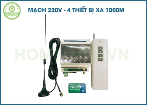 Mạch 220v 4 lệnh xa 1000m