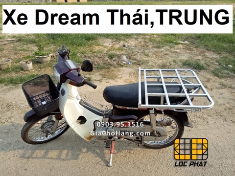 Giá chở hàng xe Dream, drim, rim Thái, loại trung 60x60cm
