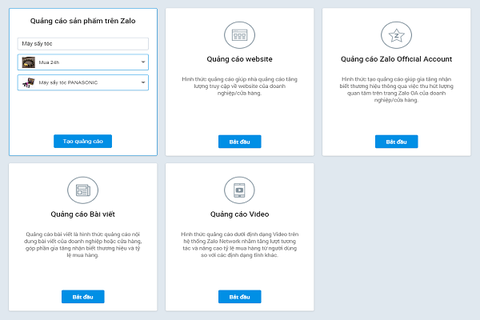 Quảng cáo sản phẩm trên Zalo