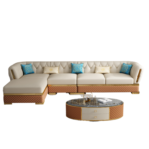 SOFA DA VIỀN VÀNG 823