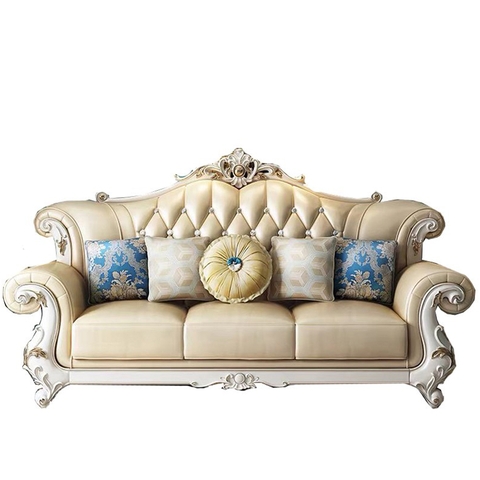 SOFA TÂN CỔ ĐIỂN DA BÒ 8693