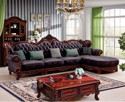 Sofa Da Tân Cổ Điển 886