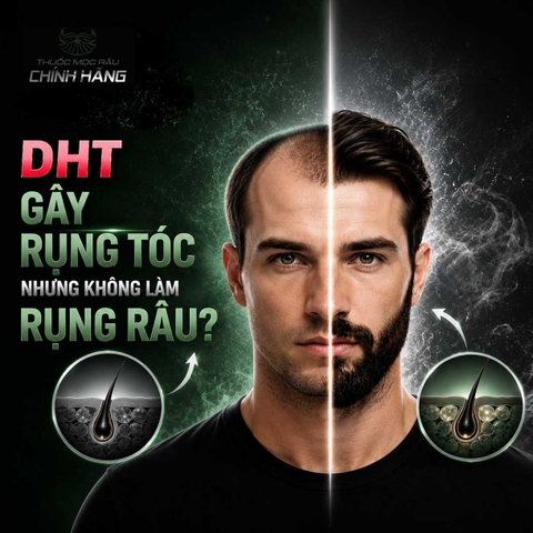 Tại Sao DHT Gây Rụng Tóc Nhưng Không Làm Rụng Râu?