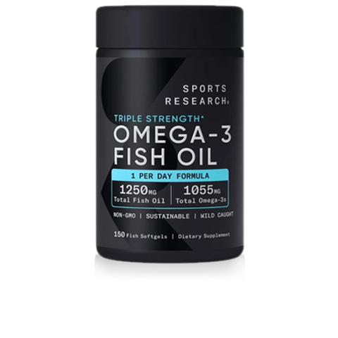 Dầu cá Sports Research Omega-3 Fish Oil | Triple Strength - 150 viên