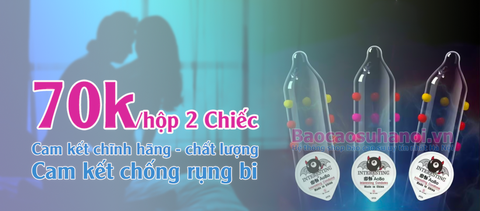 Bao Cao Su 9 Bi Pleasure More Hộp 2 Chiếc Chống Rụng Bi