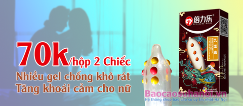 Bao Cao Su 9 Bi Pleasure More Hộp 2 Chiếc Chống Rụng Bi