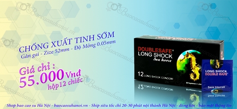 Bao Cao Su Cá Ngựa Doublesafe Long Shock Sea Horse